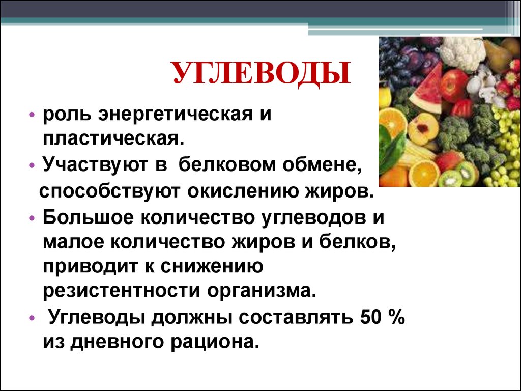 Значение жиров белков и углеводов в питании подростков проект