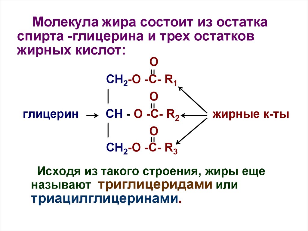 Строение жиров картинка