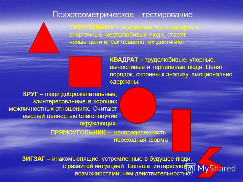 Психология человек рисует треугольник