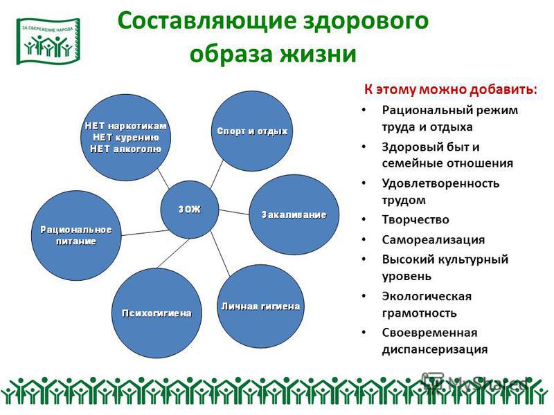 Карта здорового образа жизни пример заполнения