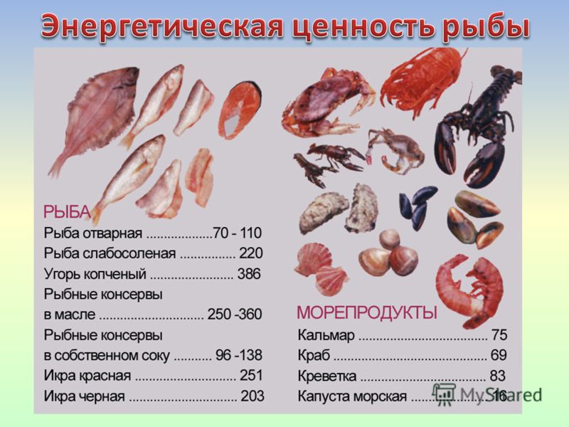 Вареная рыба калорийность. Энергетическая ценность рыбы. Пищевая ценность рыбы по видам. Пищевая ценность морепродуктов таблица. Содержание жира в рыбе таблица.