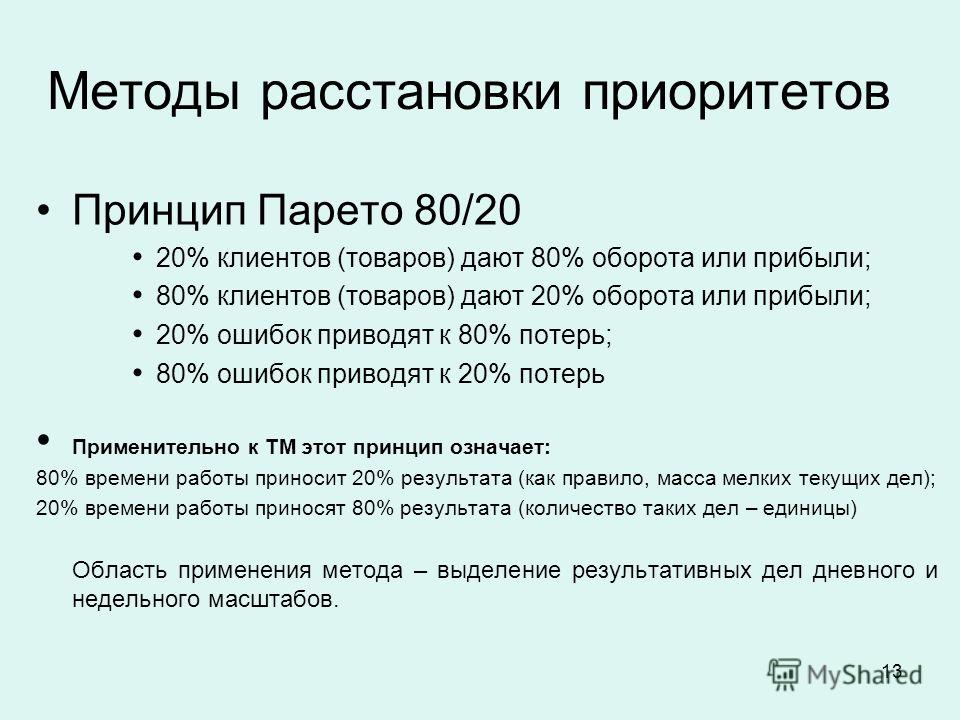 Приведите пример как боевой план помогает расставить приоритеты в деятельности