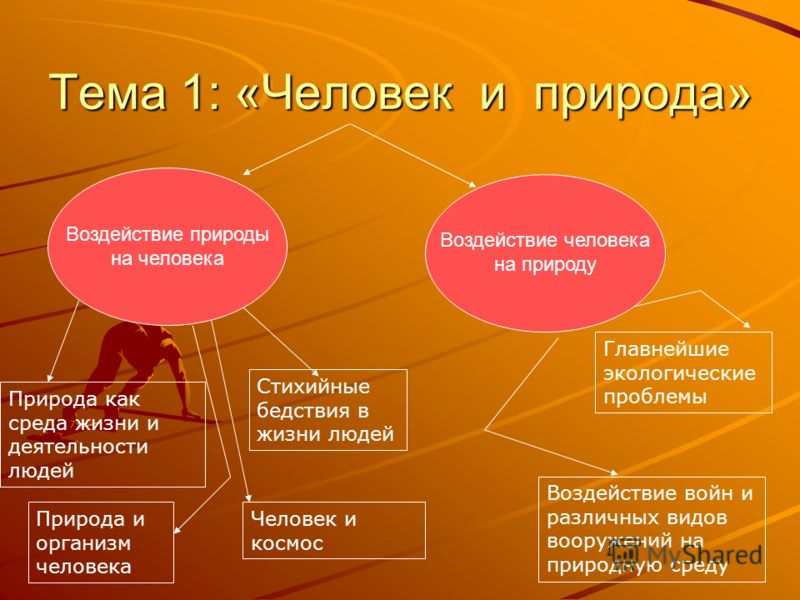 Изменение взаимодействия человека и природы в процессе общественного развития план