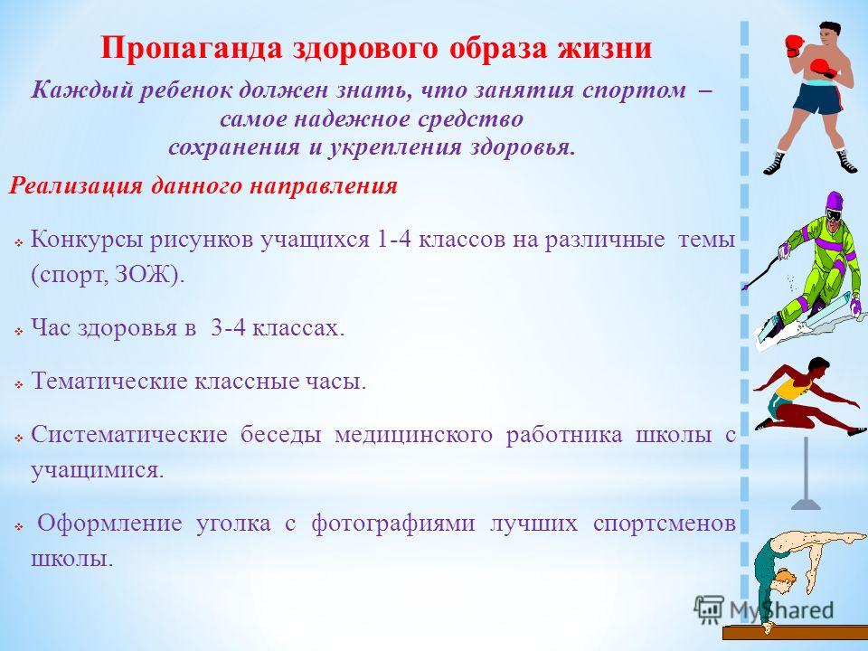 Классные часы на тему здоровый образ жизни