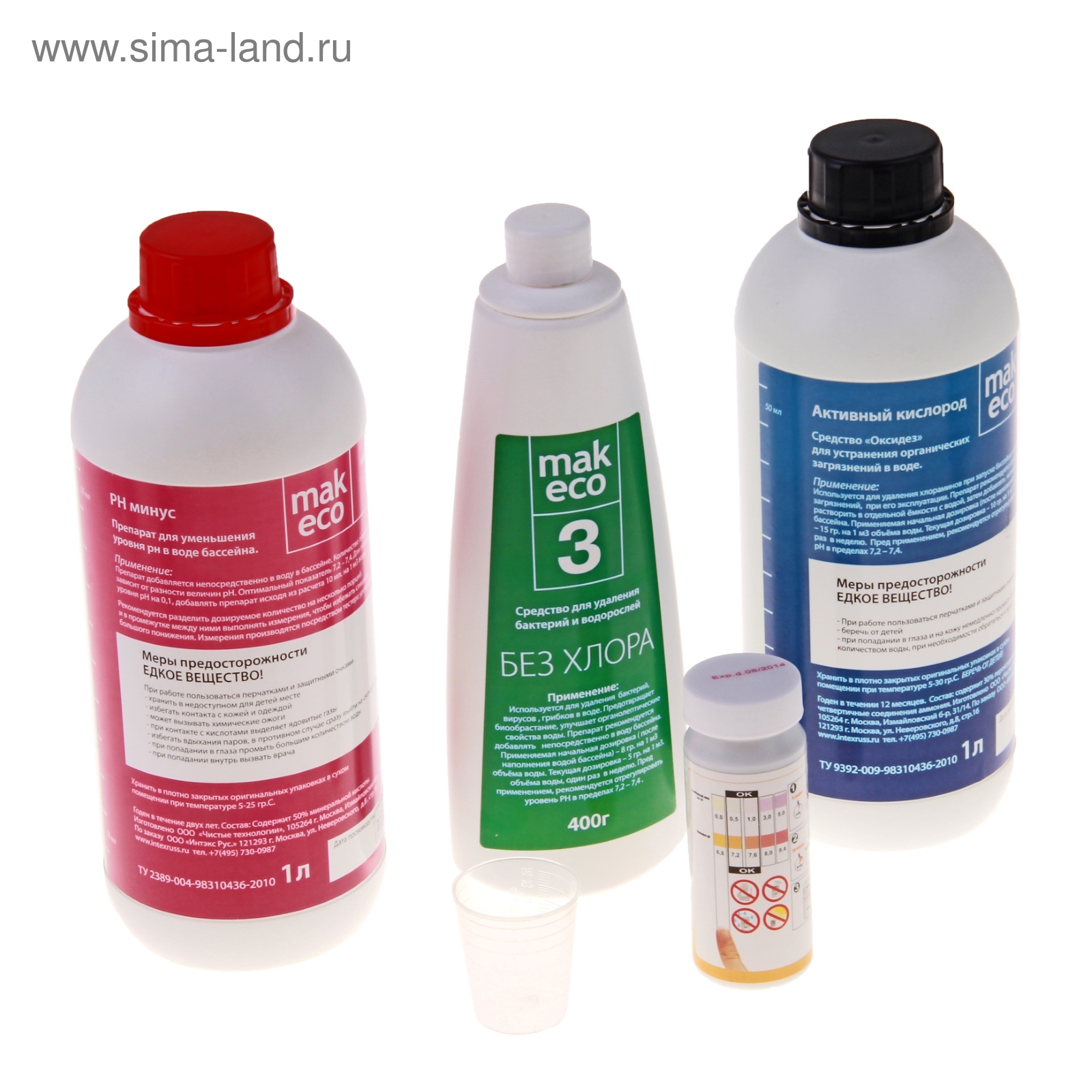 Mak Eco комплект препаратов для дезинфекции воды