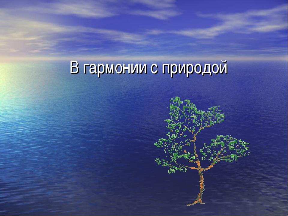 В гармонии с природой презентация