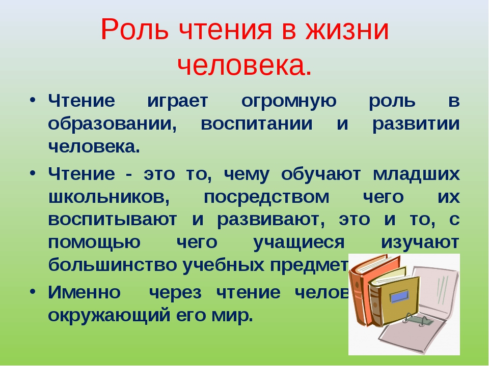 Роль чтения в культурном развитии личности презентация