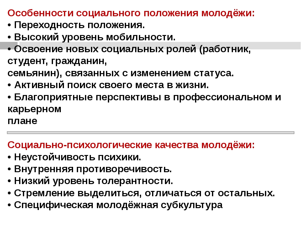 Концепция молодежной политики рф определяет понятие молодежь составьте план