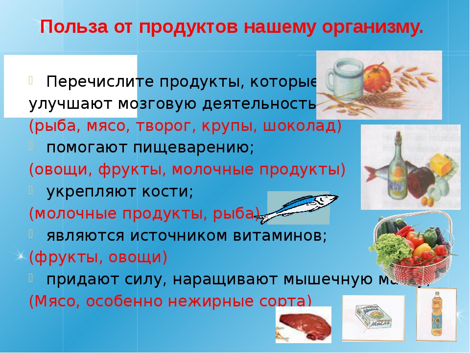 Продукты питания проект