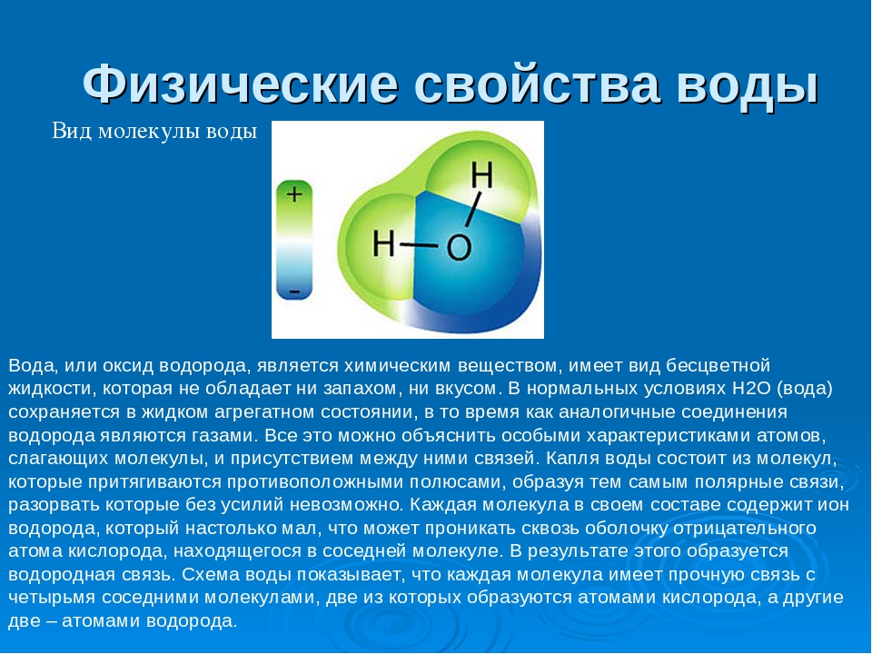 Презентация по химии по теме вода 8 класс