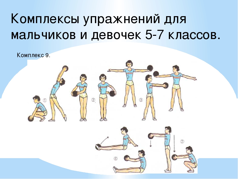 Упражнения ученики. Комплекс из 6 упражнений по физкультуре 6 класс. Общеразвивающие упражнения по физкультуре 5 класс. Комплекс утренней гимнастики физра 7 класс. Комплекс упражнений по физре 7 класс.