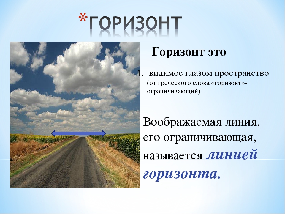 Горизонт положения. Что такое Горизонт линия горизонта. Что такое линия горизонта окружающий мир.