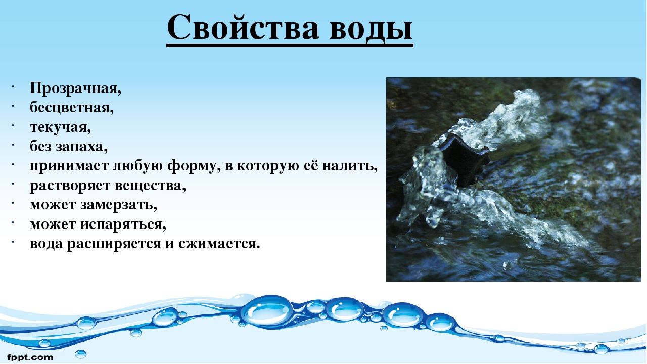 Проект удивительные свойства воды 9 класс