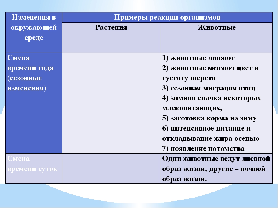 Сезонные изменения животных Римеры. Сезонные изменения животных таблица. Примеры сезонных изменений в жизни животных. Сезонные изменения в жизни животных таблица.