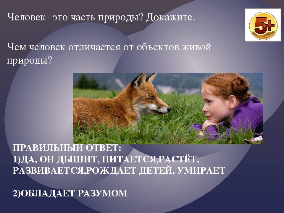 Отличие человека от природы