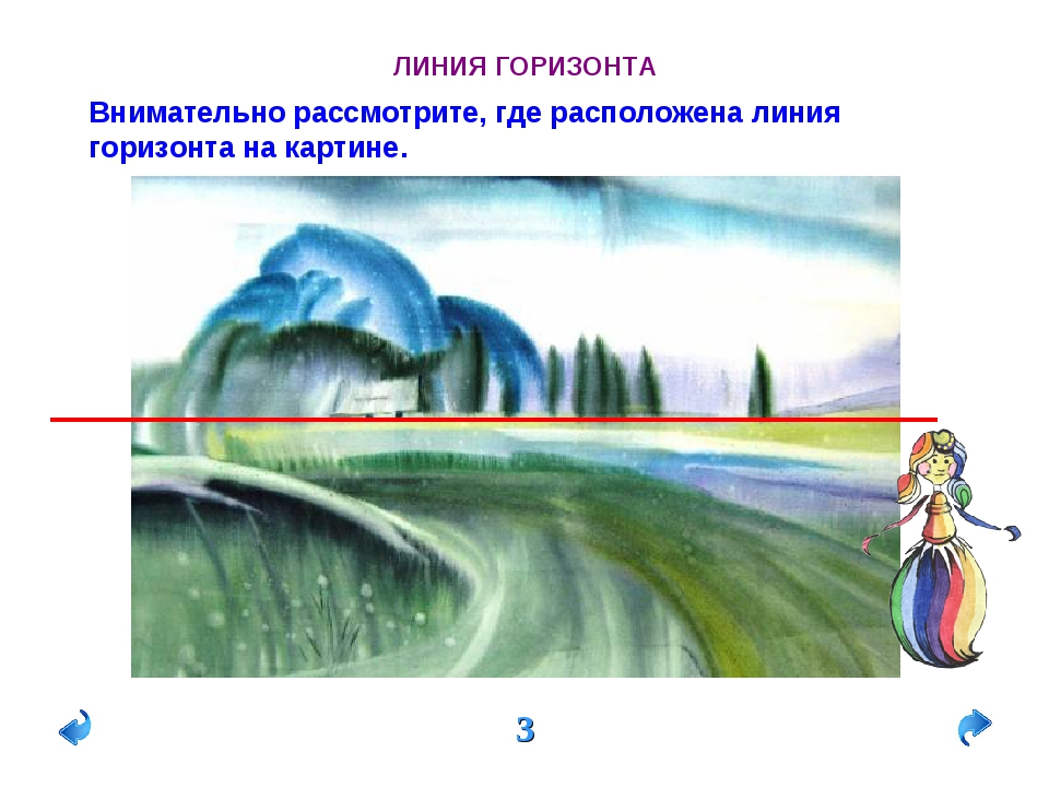 Рассмотри линии на рисунке. Линия горизонта рисунок. Линия горизонта это в изо. Линия горизонта по изо. Горизонт рисунок.