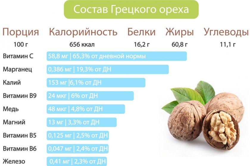 Состав грецкого ореха Состав грецкого ореха
