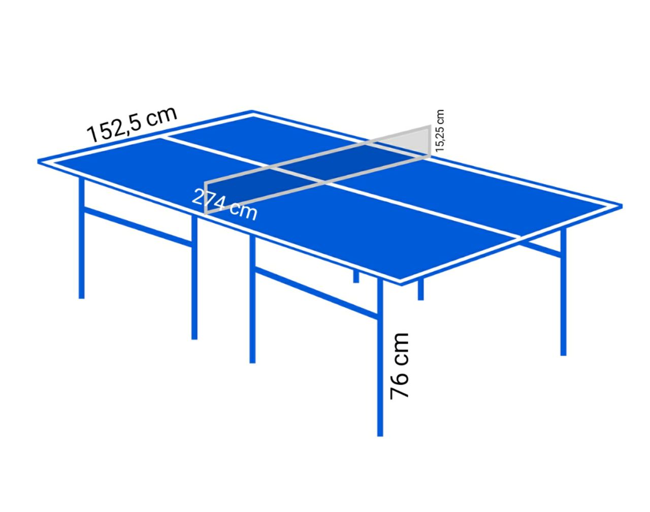 размер игрового поля теннисного стола