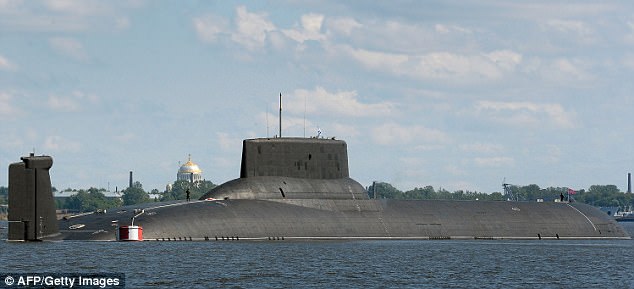 The massive Typhoon-class sub, which can reach speeds of around 16.5 knots, has previously been equipped with more that 200 deadly weapons, including 20 nuclear missiles