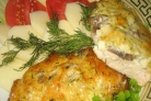 Куриное филе с грибами под сыром
