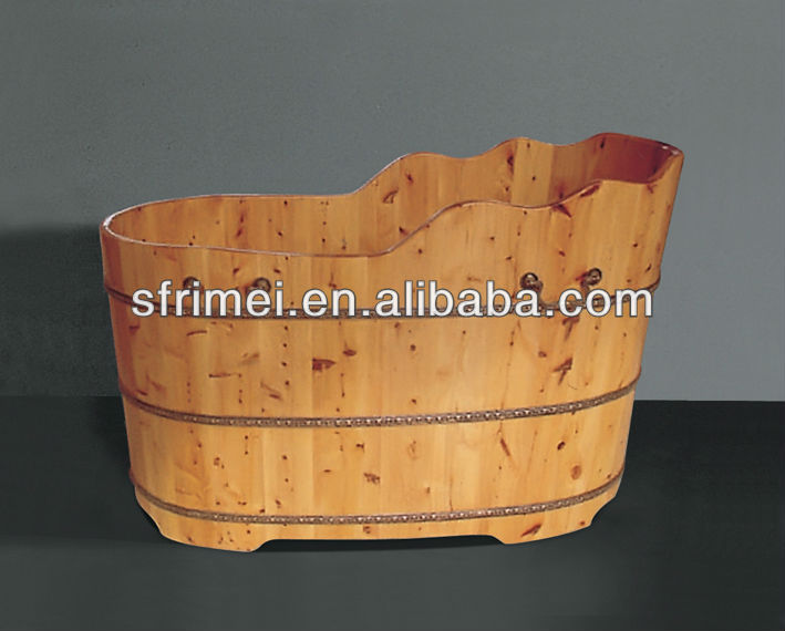 K-9502 Good Quality Japanese Antique Design Soaker Bathtubs Wooden Bath Barrel