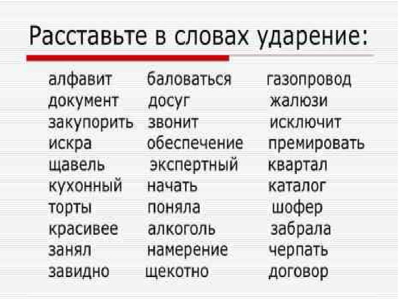 Куда падает ударение в слове рисунок