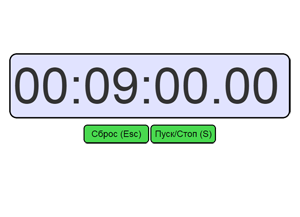 Онлайн таймеры и секундомеры. Таймер на 9 минут
